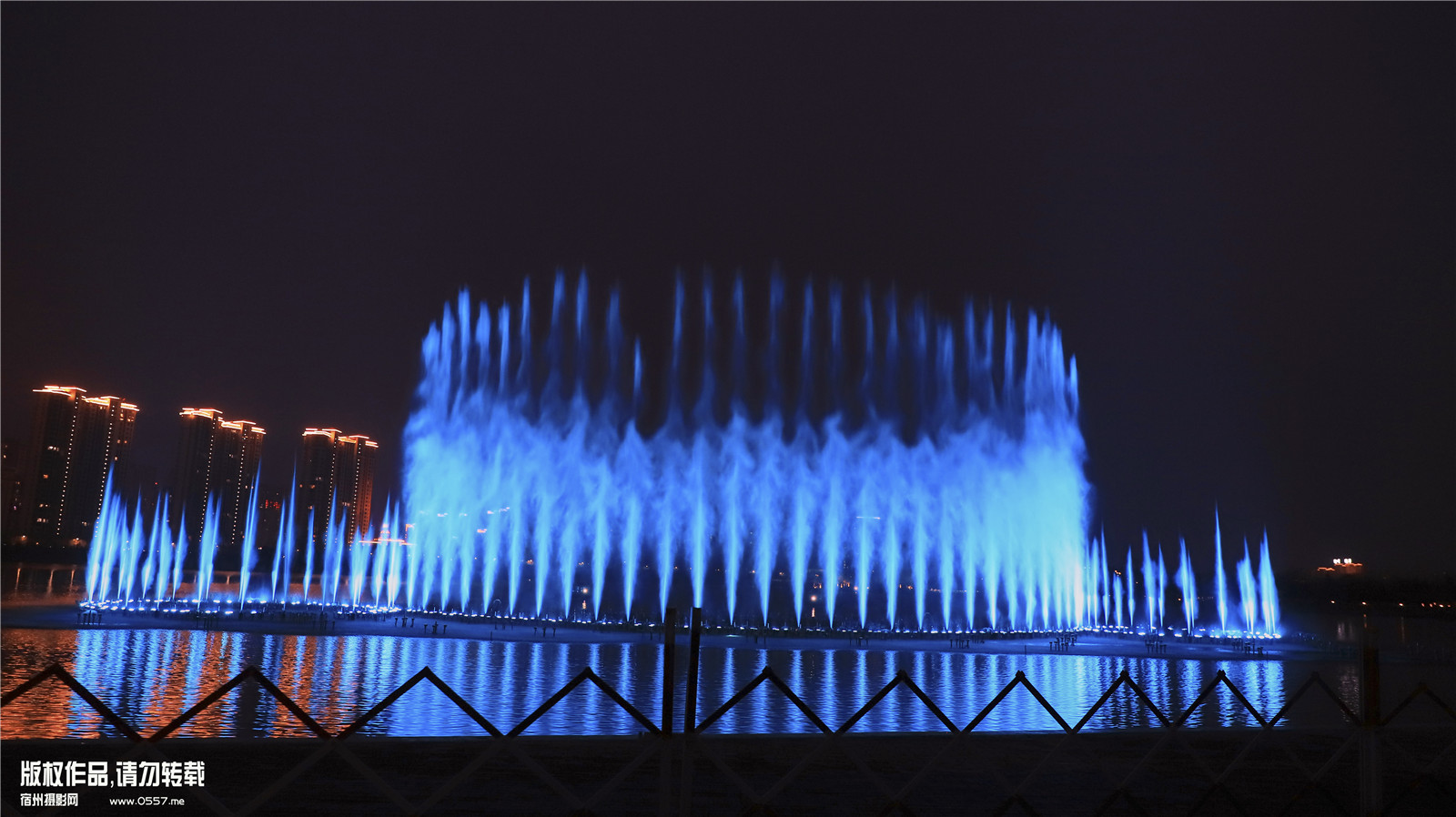 宿州新景观—-三角洲音乐喷泉/水幕电影,夜景记录