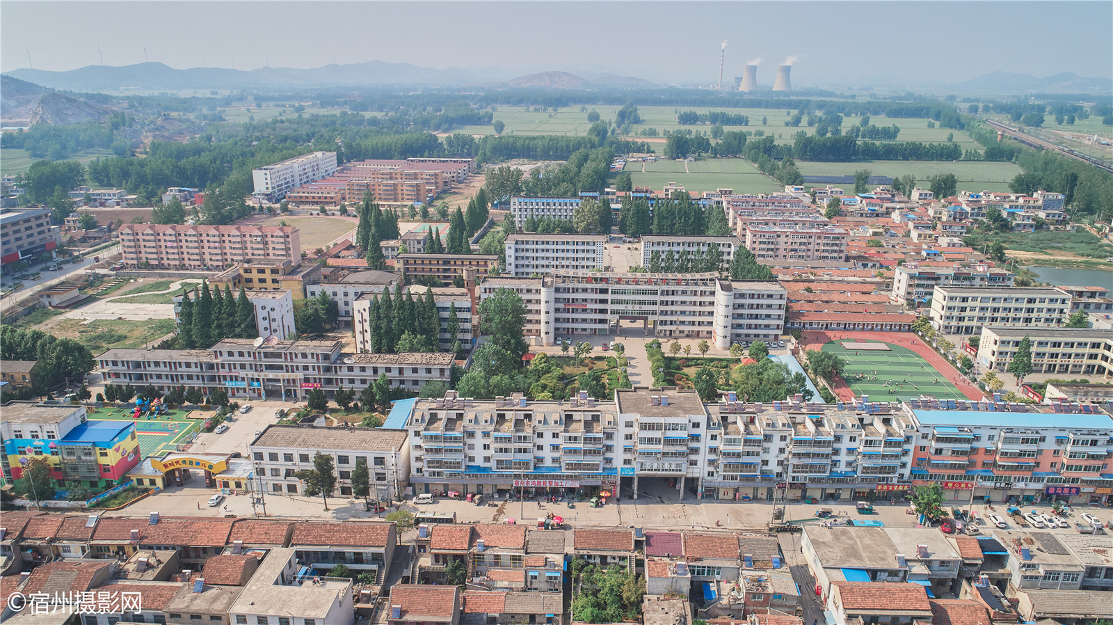 航拍宿州符离中学