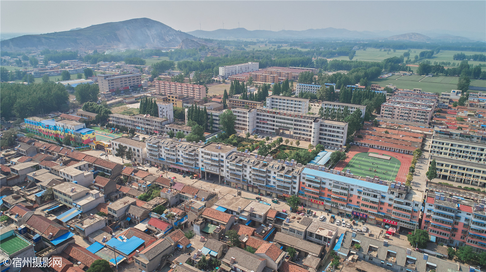 航拍宿州符离中学