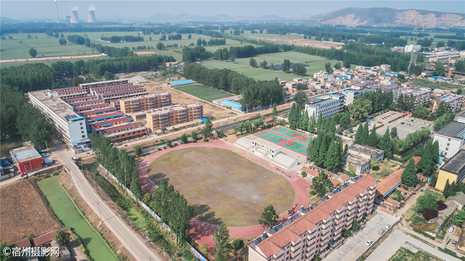 航拍宿州符离中学