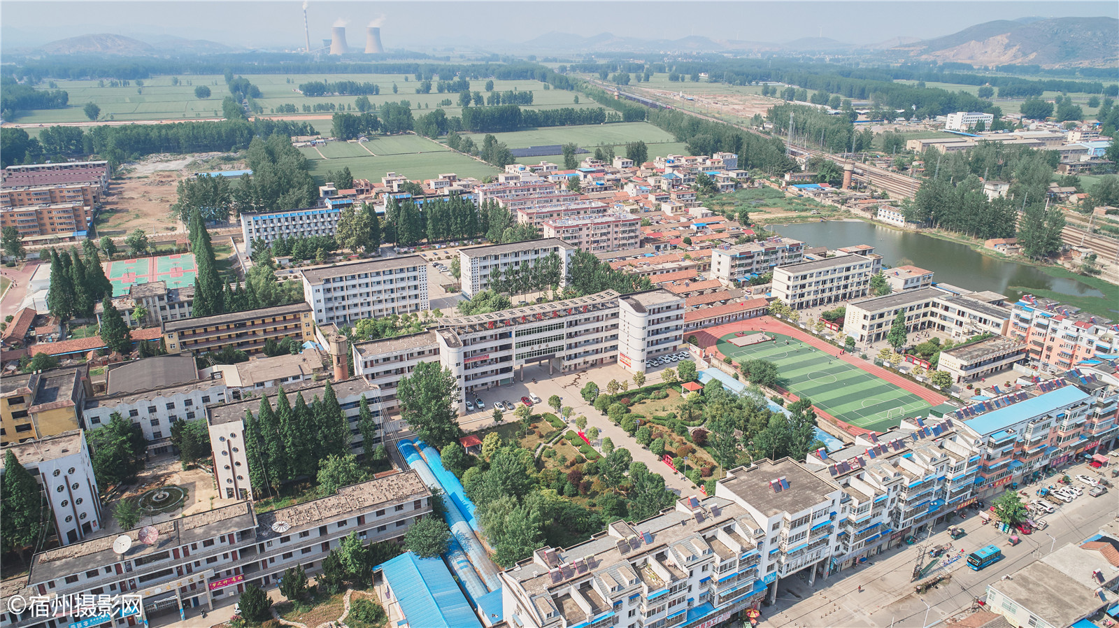 航拍宿州符离中学