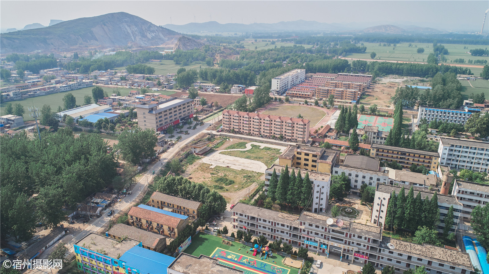 航拍宿州符离中学